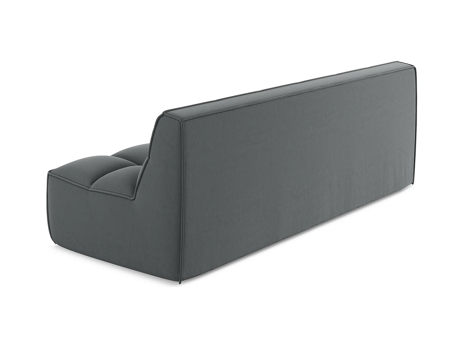 Modulares 3-Sitzer Sofa - - Samt - Stahl - KALAI