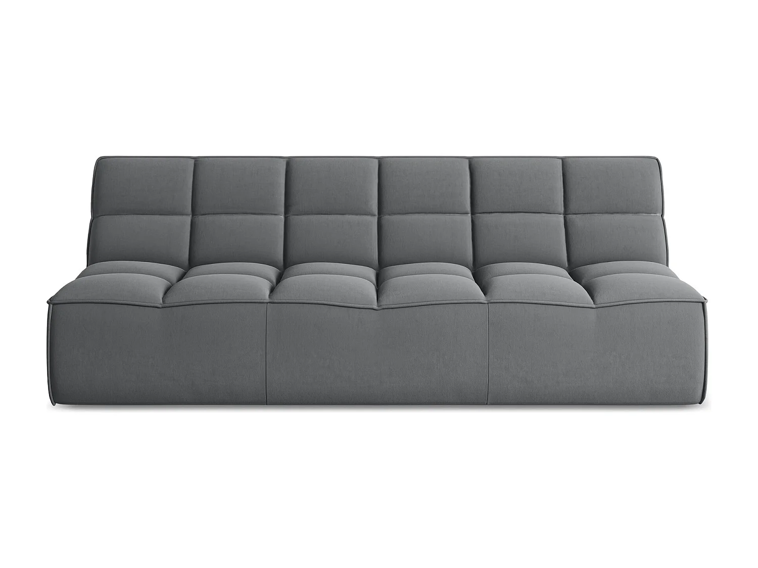 Canapé modulable 3 places en velours - acier - KALAI