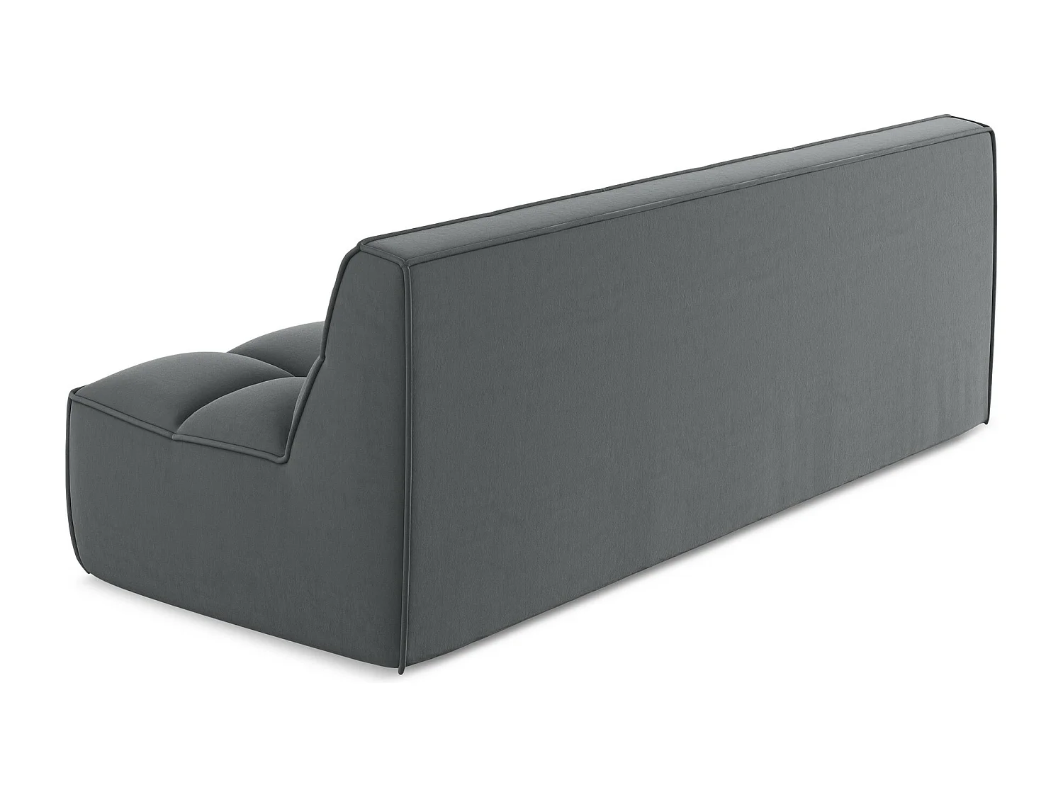 Canapé modulable 3 places en velours - acier - KALAI