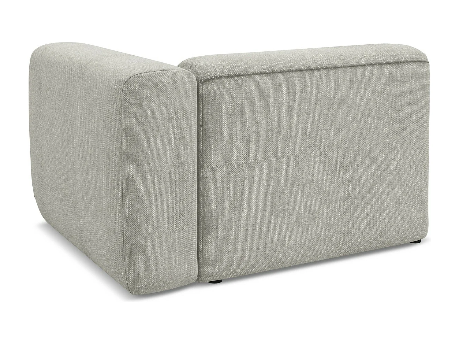 Module avec accoudoirs droit en tissu chenille - beige - EKAHI