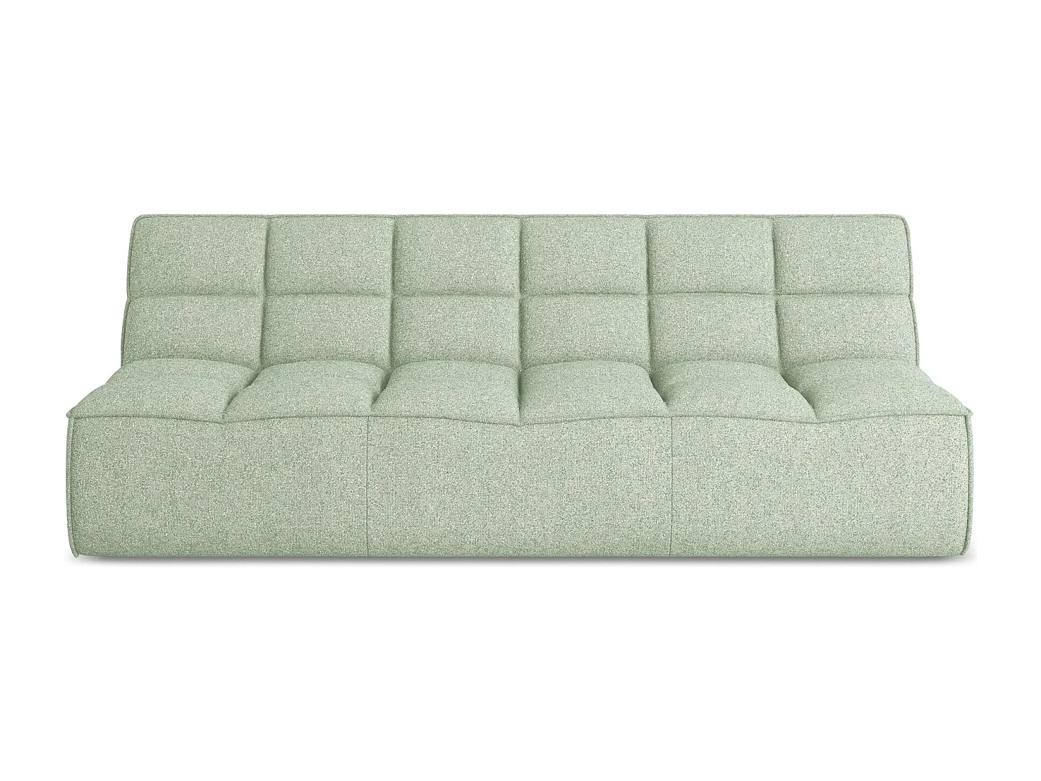 3-osobowa kanapa modułowa - z tkaniny strukturalnej - jasnozielony - KALAI