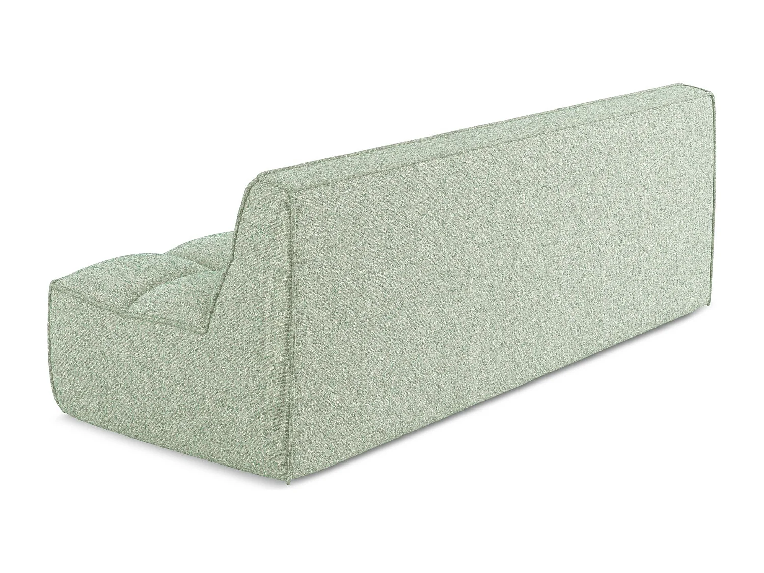 3-osobowa kanapa modułowa - z tkaniny strukturalnej - jasnozielony - KALAI