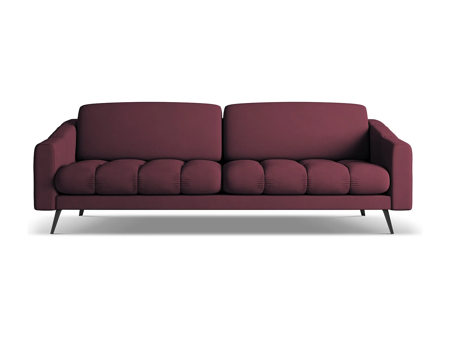 4-Sitzer Sofa - - Chenille - Rotwein - NALU