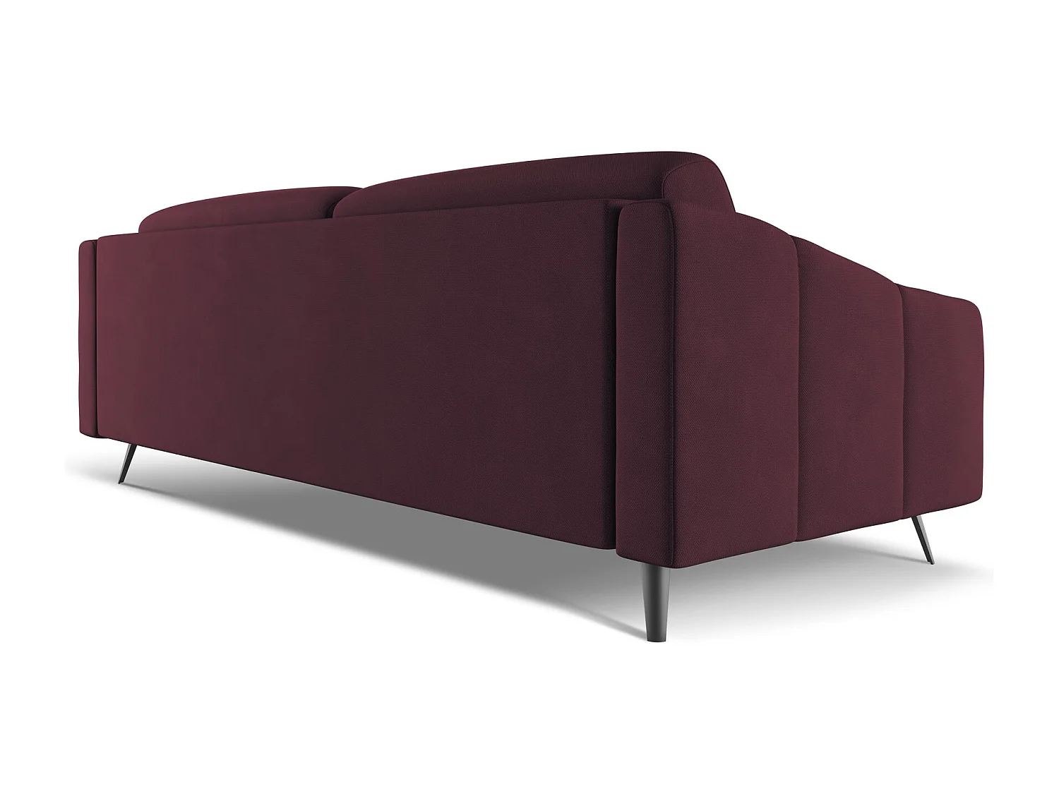 4-Sitzer Sofa - - Chenille - Rotwein - NALU