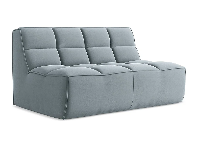 2-Sitzer Sofa - - Samt - Hellblau - KALAI
