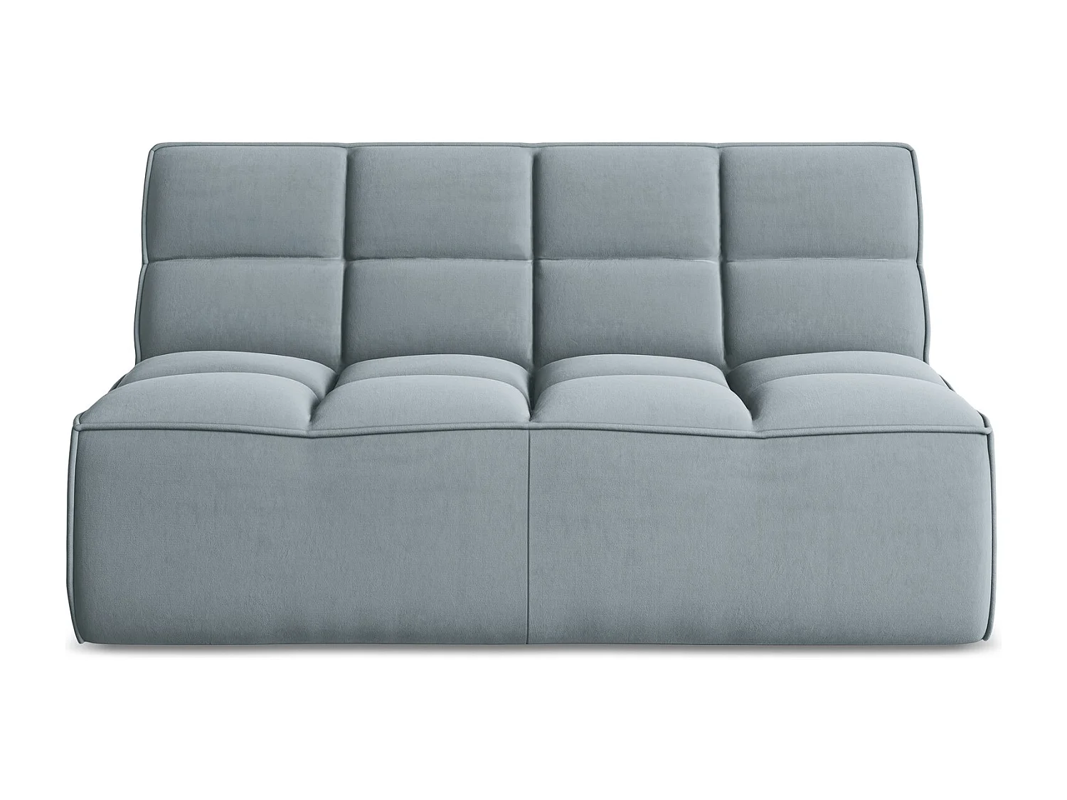 2-Sitzer Sofa - - Samt - Hellblau - KALAI