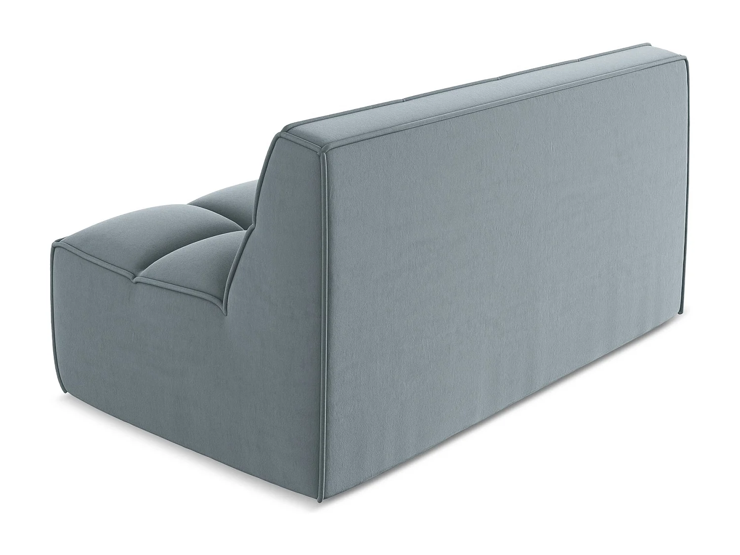 2-Sitzer Sofa - - Samt - Hellblau - KALAI