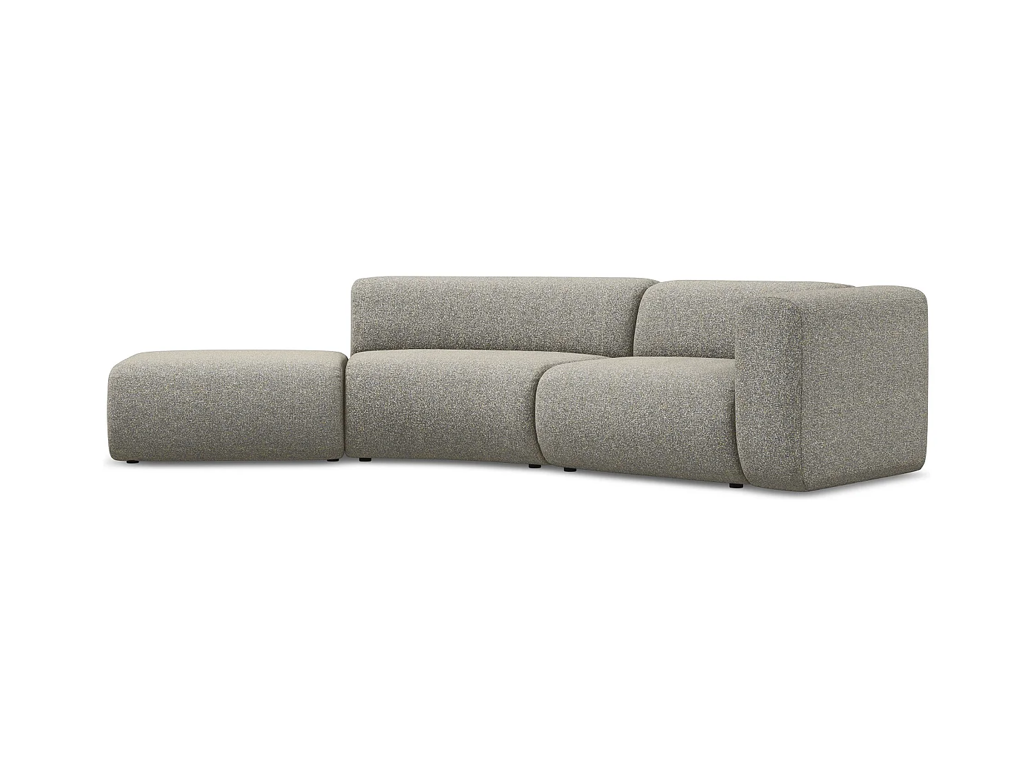 4-Sitzer Sofa Links - - Strukturstoff - Dunkelbeige - EKAHI