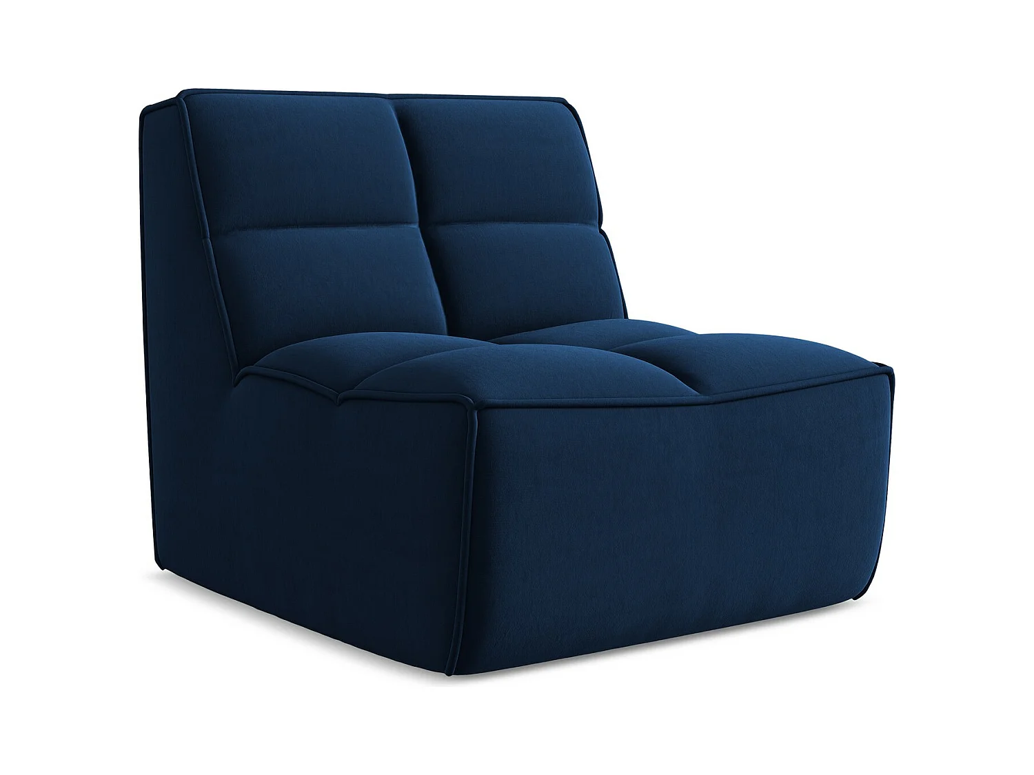 Modular - Mittelsofa - Samt - Königsblau - KALAI