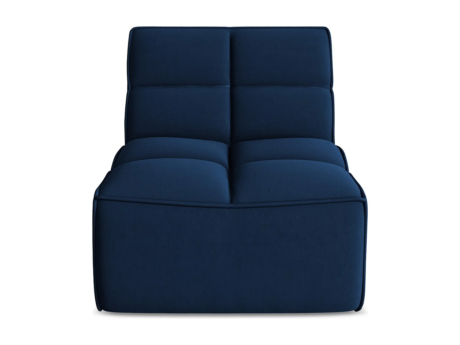 Fauteuil pour canapé modulable en velours - bleu royal - KALAI