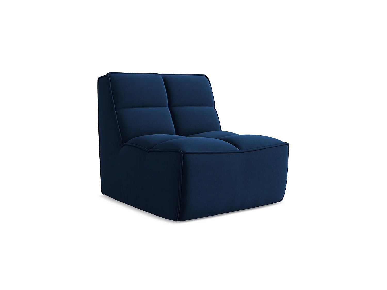 Modular - Mittelsofa - Samt - Königsblau - BELLUNO