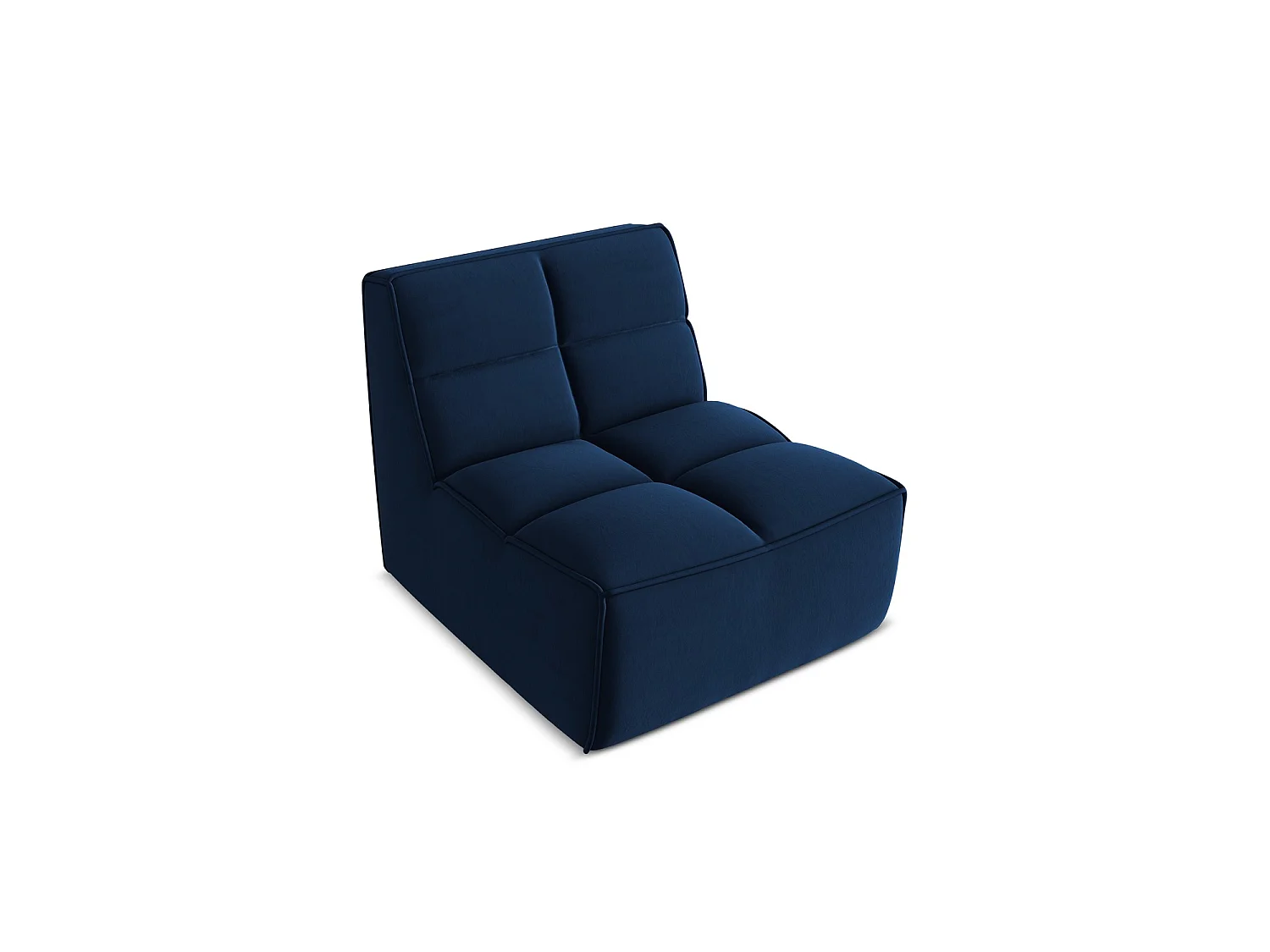 Modular - Mittelsofa - Samt - Königsblau - BELLUNO
