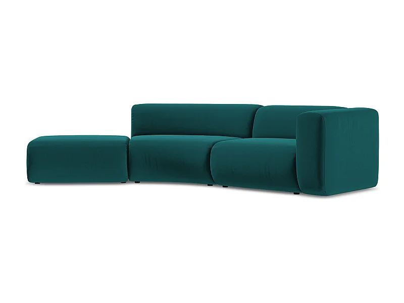 4-Sitzer Sofa Links - - Samt - Marine - EKAHI