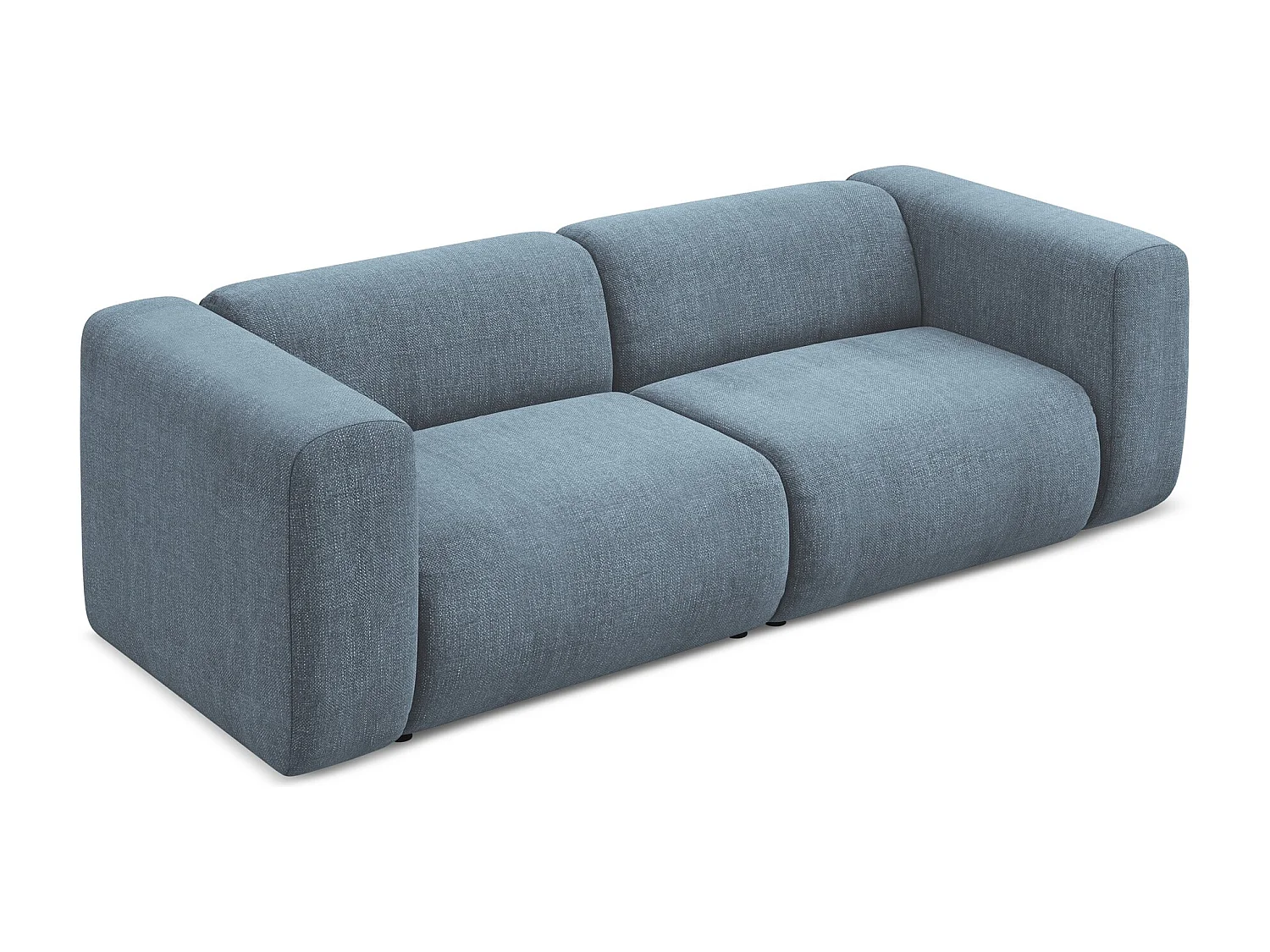 Modulares 3-Sitzer Sofa - - Chenille - Jeans - EKAHI