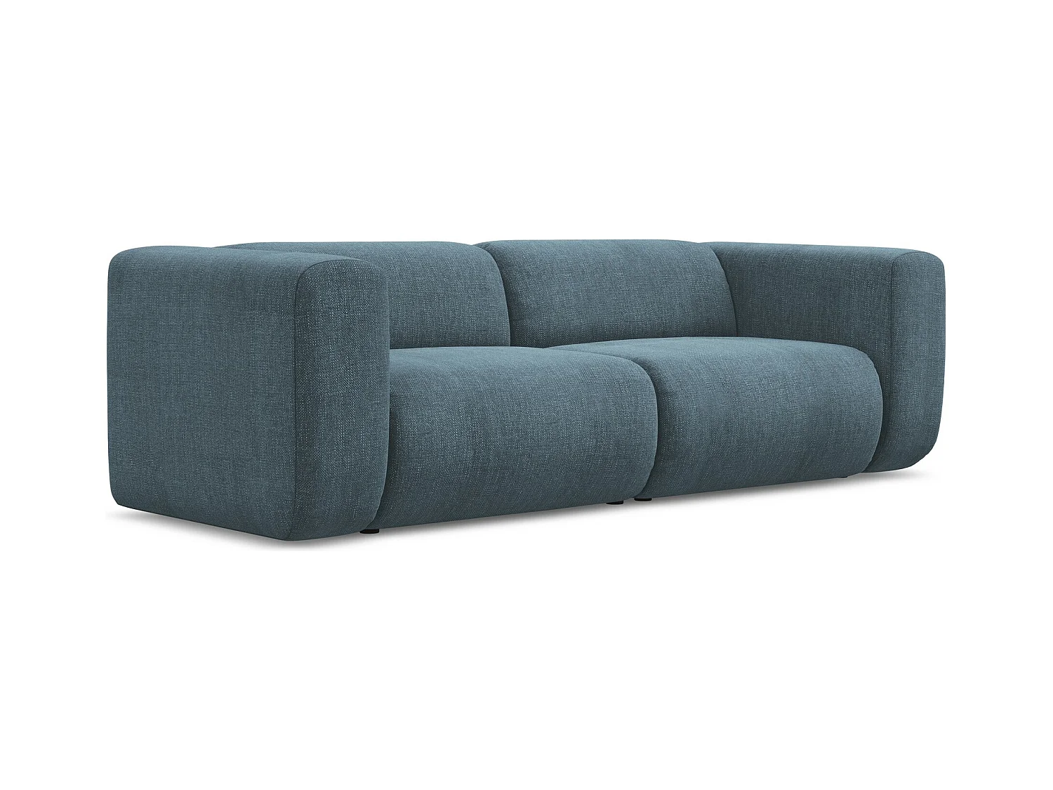 Driezits modulaire bank van jeans chenille stof - EKAHI