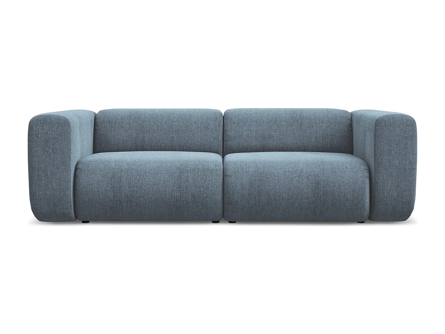 Driezits modulaire bank van jeans chenille stof - EKAHI