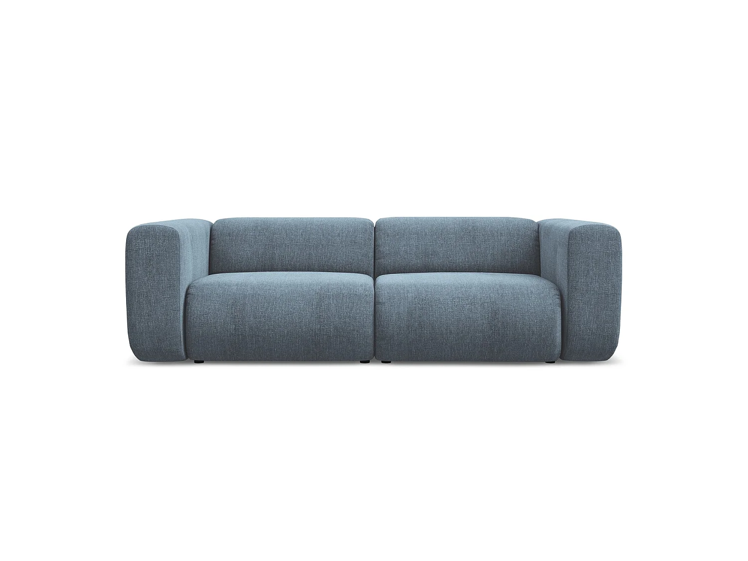 Driezits modulaire bank van jeans chenille stof - BARI