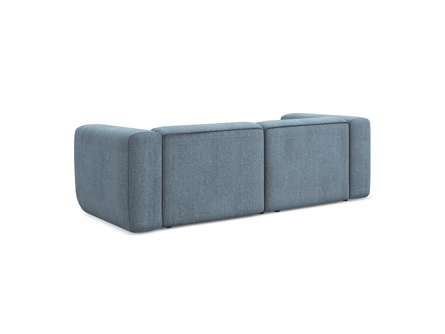 Driezits modulaire bank van jeans chenille stof - BARI