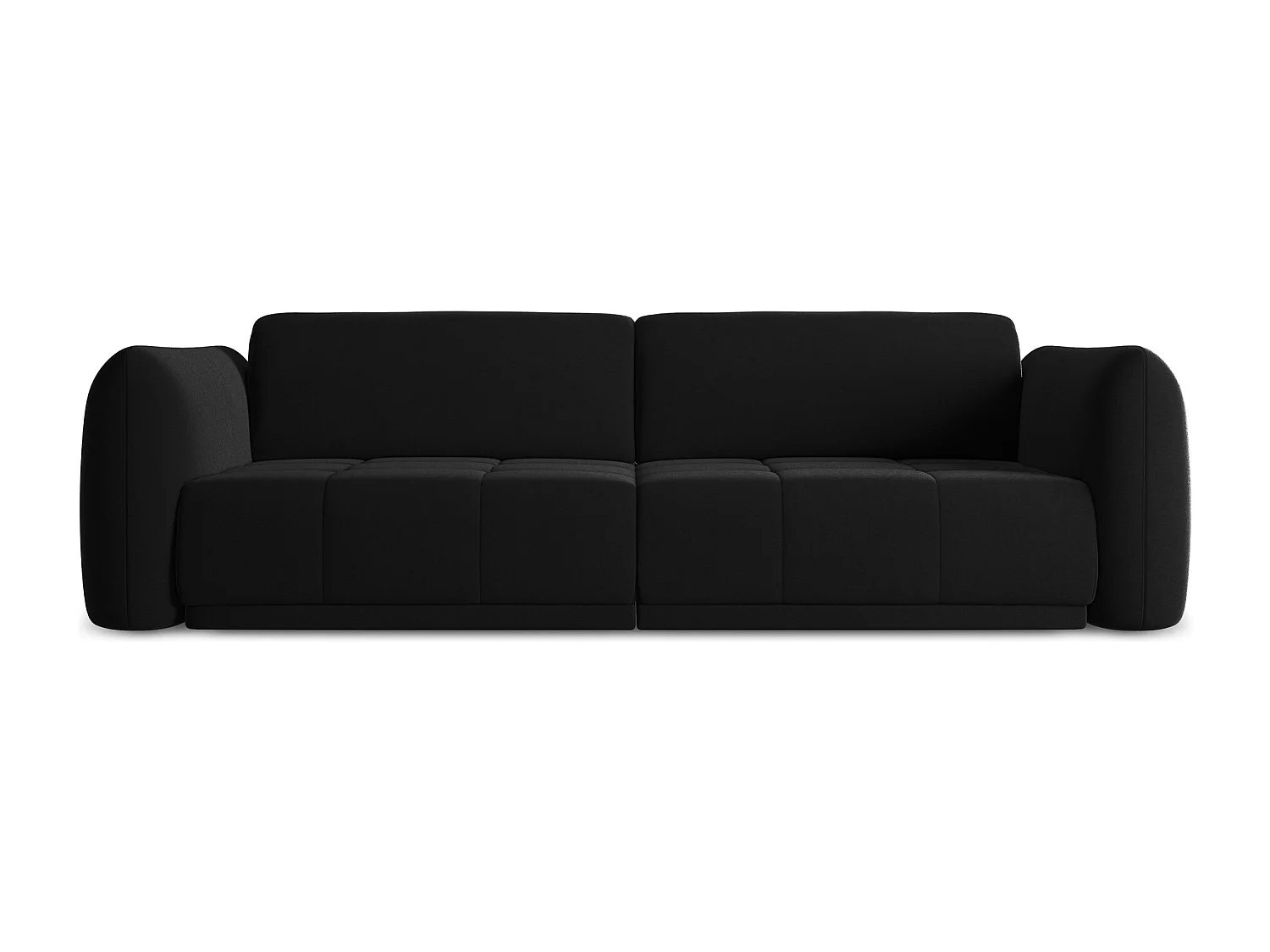 4-Sitzer Sofa - - Samt - Schwarz - HOKU