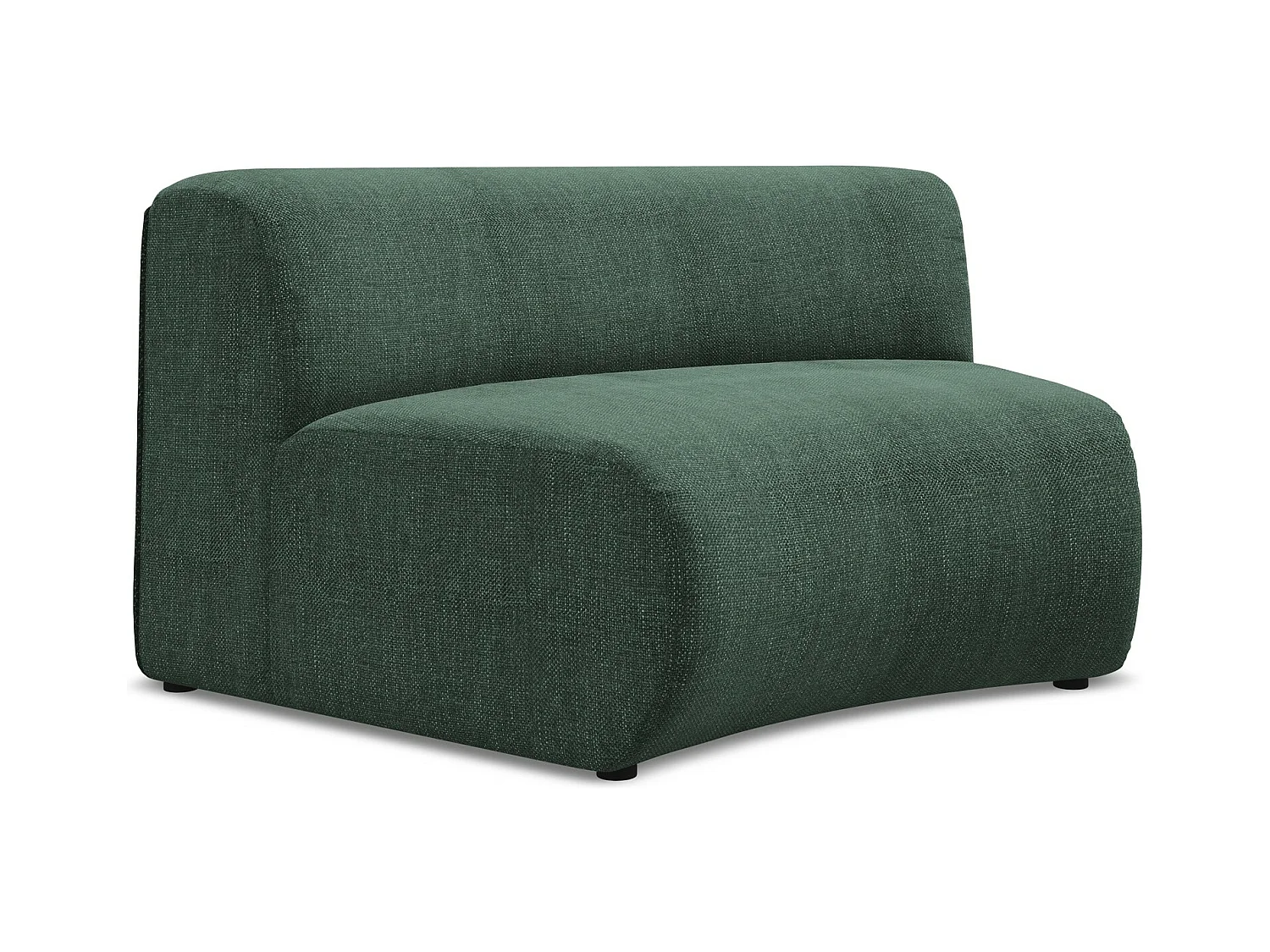Fauteuil d'angle pour canapé modulable en tissu chenille - vert - EKAHI