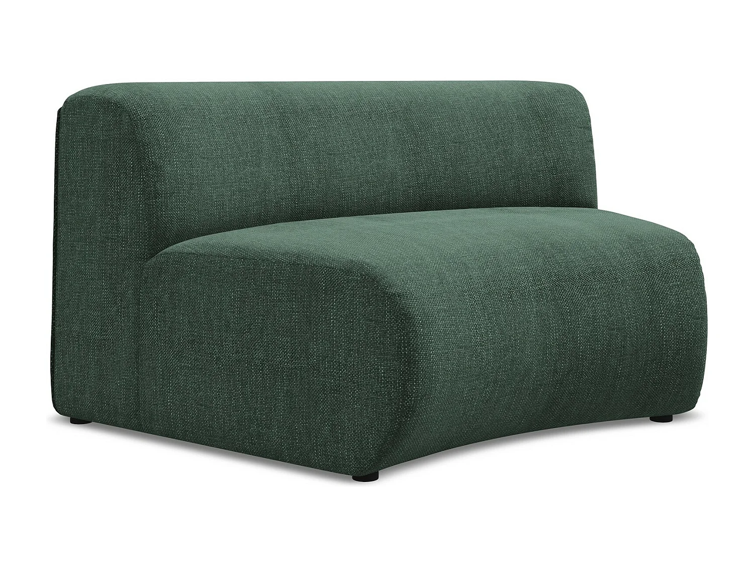 Fauteuil d'angle pour canapé modulable en tissu chenille - vert - EKAHI