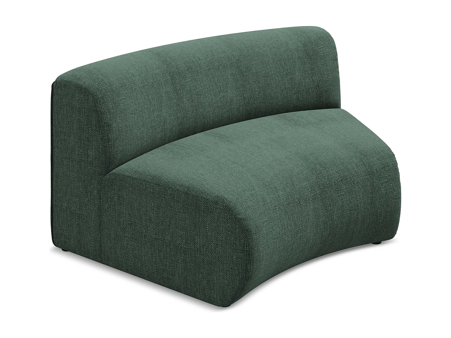 Fauteuil d'angle pour canapé modulable en tissu chenille - vert - EKAHI