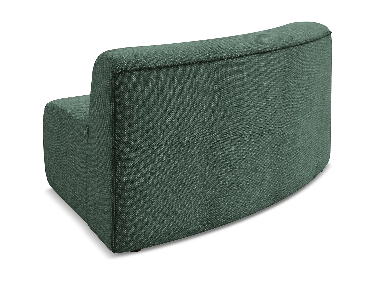 Fauteuil d'angle pour canapé modulable en tissu chenille - vert - EKAHI