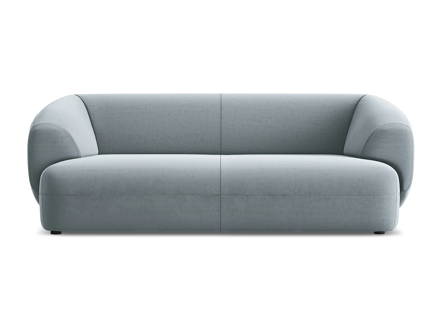3-Sitzer Sofa - - Samt - Hellblau - MOANA