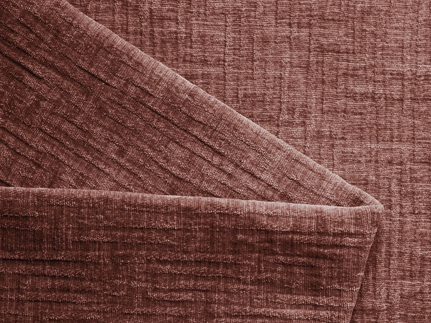 Bankmodule met armleuning links van gedempt roze chenille stof - AILANI