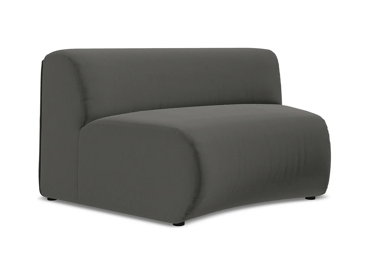 Fauteuil d'angle pour canapé modulable en velours - acier - EKAHI