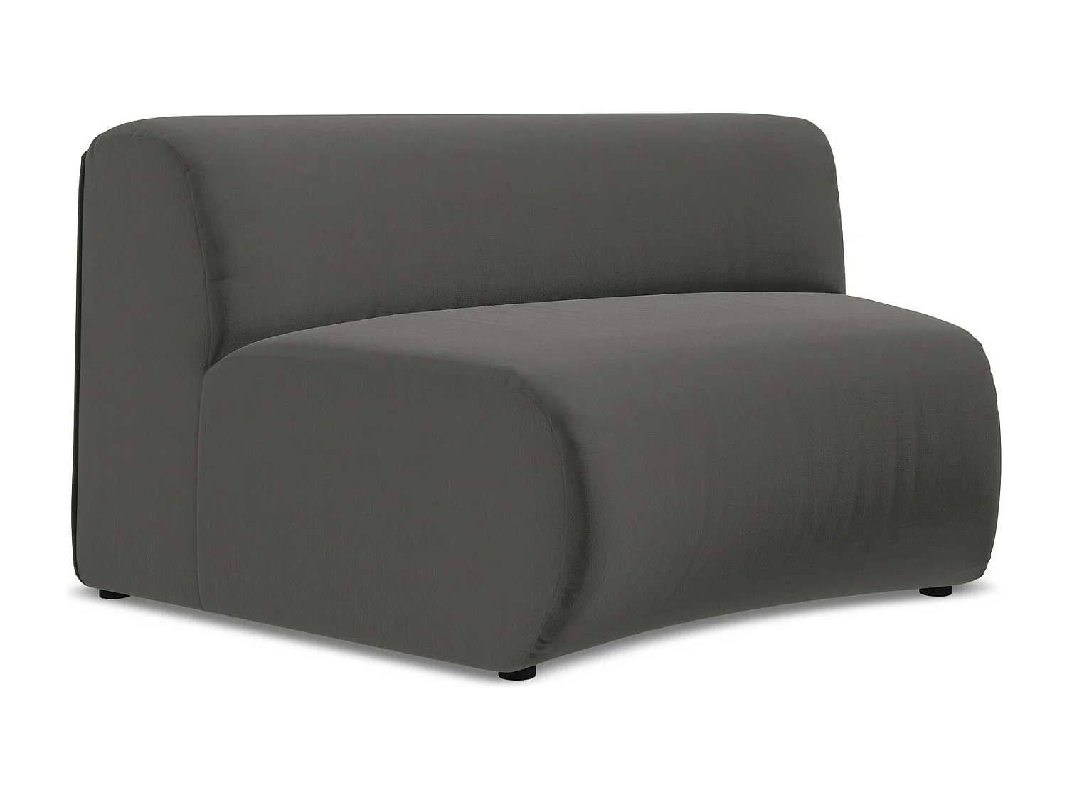 Moduł pizza - z tkaniny welwetowej - stalowy - EKAHI