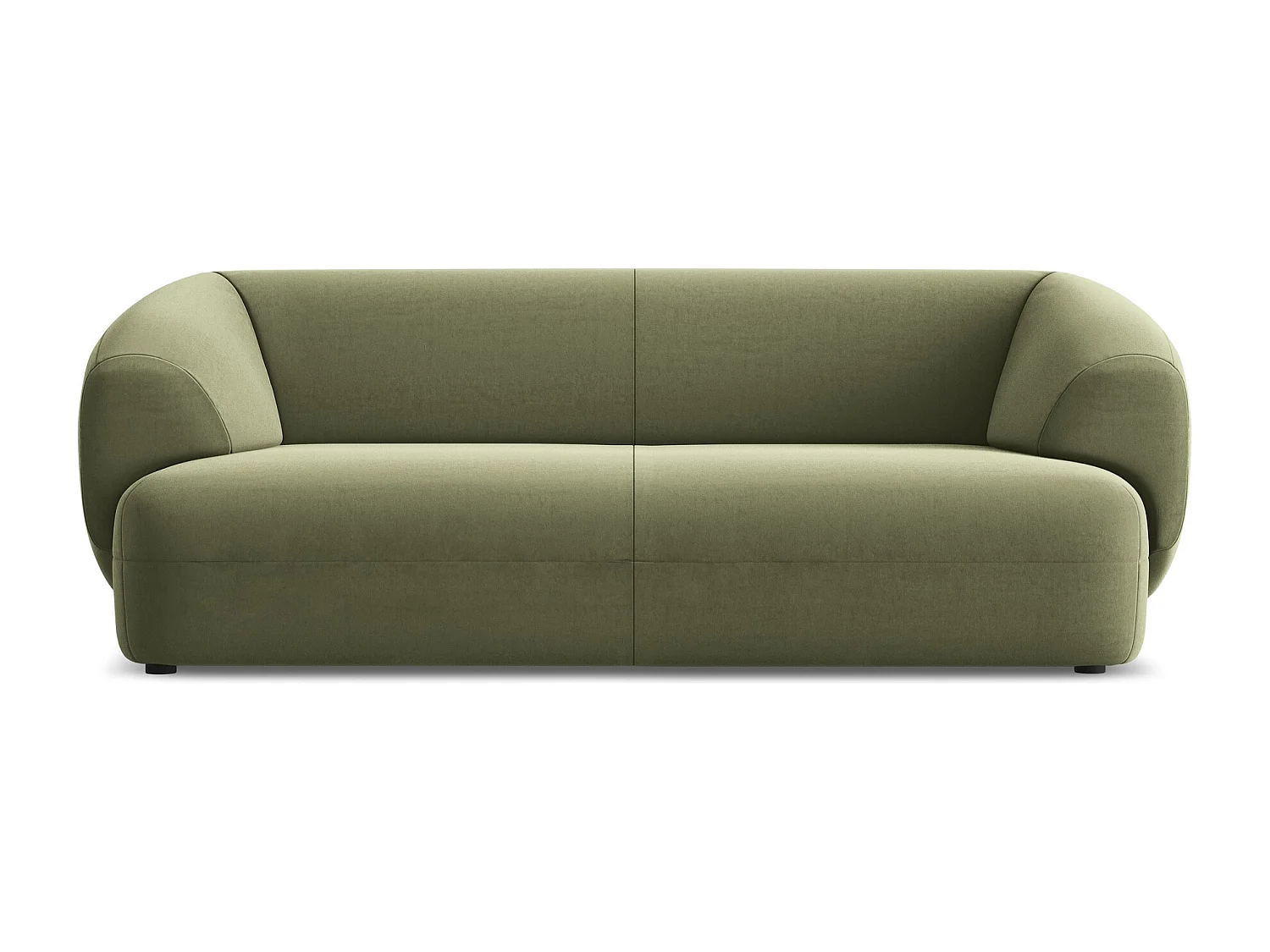 3-Sitzer Sofa - - Samt - Olive - MOANA