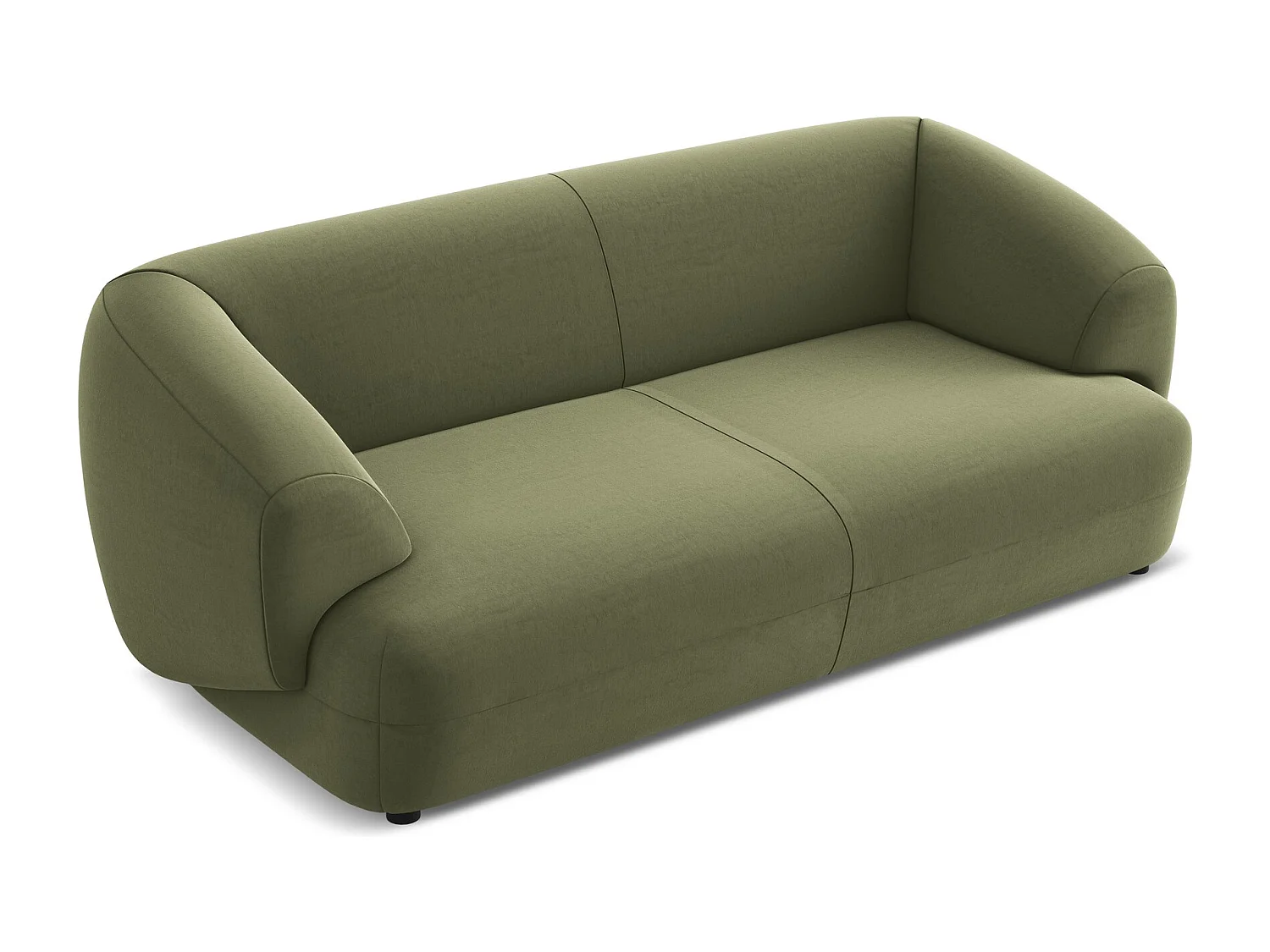 3-Sitzer Sofa - - Samt - Olive - MOANA