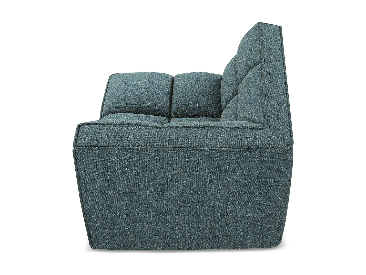 Fauteuil d'angle pour canapé modulable en tissu texturé - jeans - KALAI