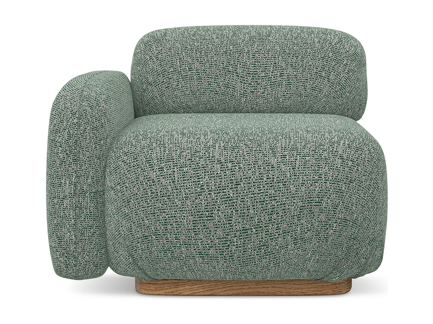 Modular - Eckteil mit Armlehne Links - Strukturstoff - Hellgrün - AILANI