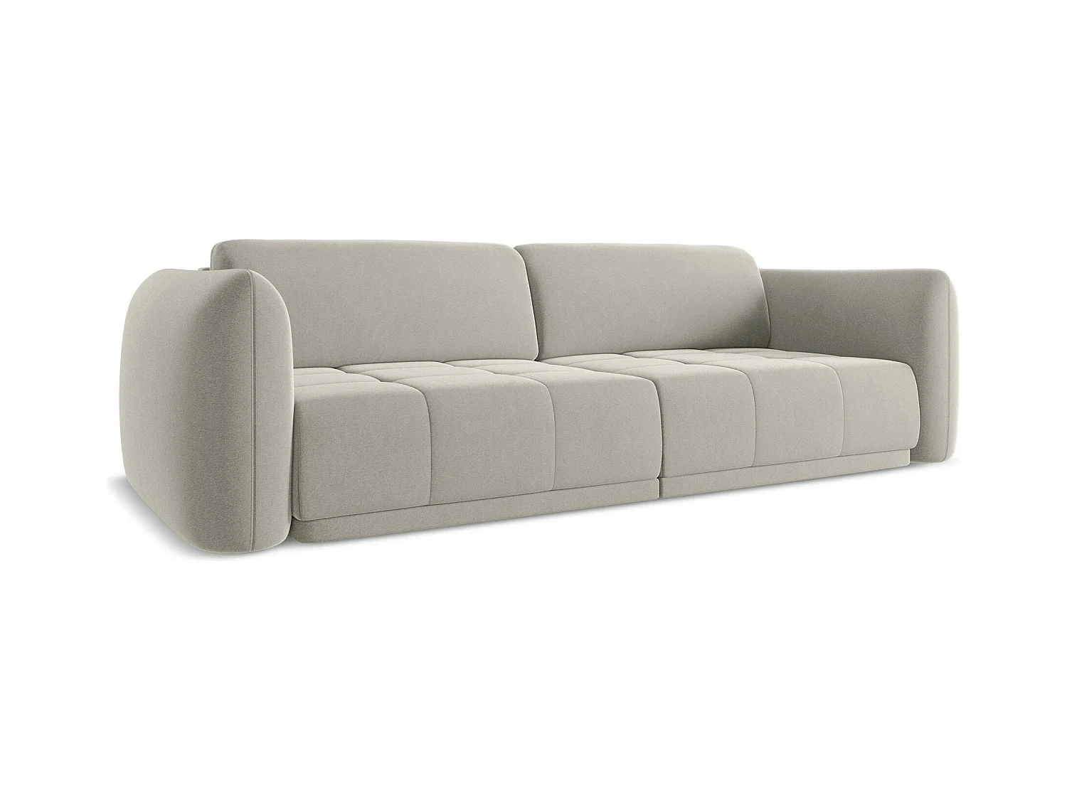 4-Sitzer Sofa - - Samt - Perle - HOKU