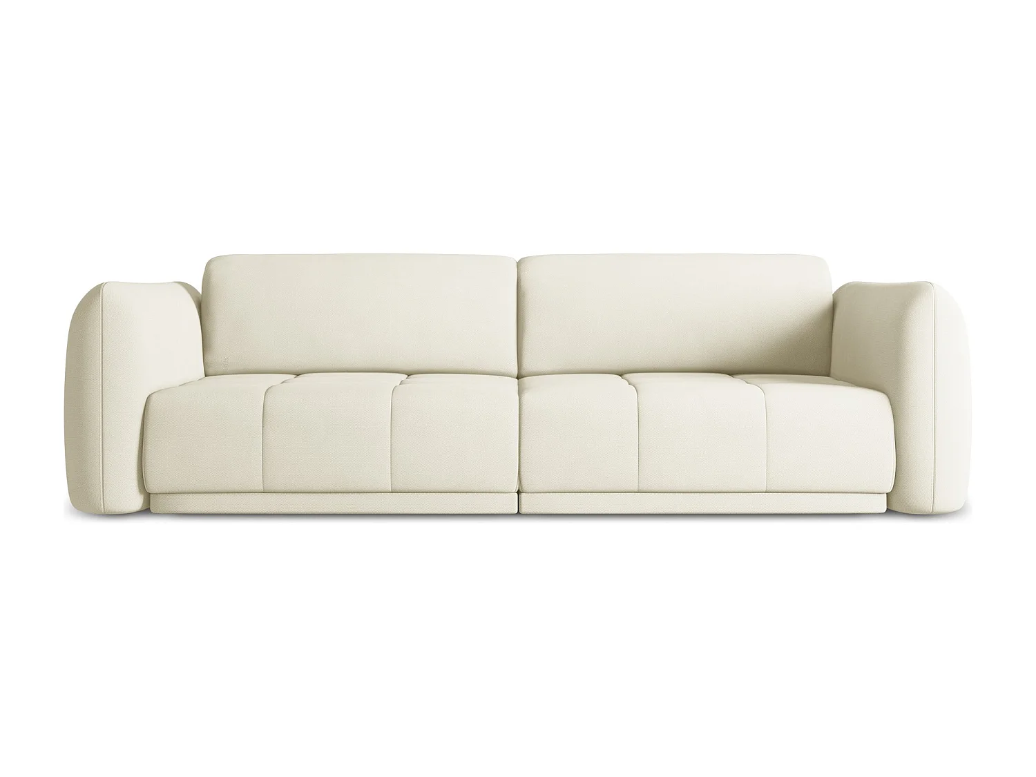 Canapé 3 places en tissu chenille - beige - HOKU