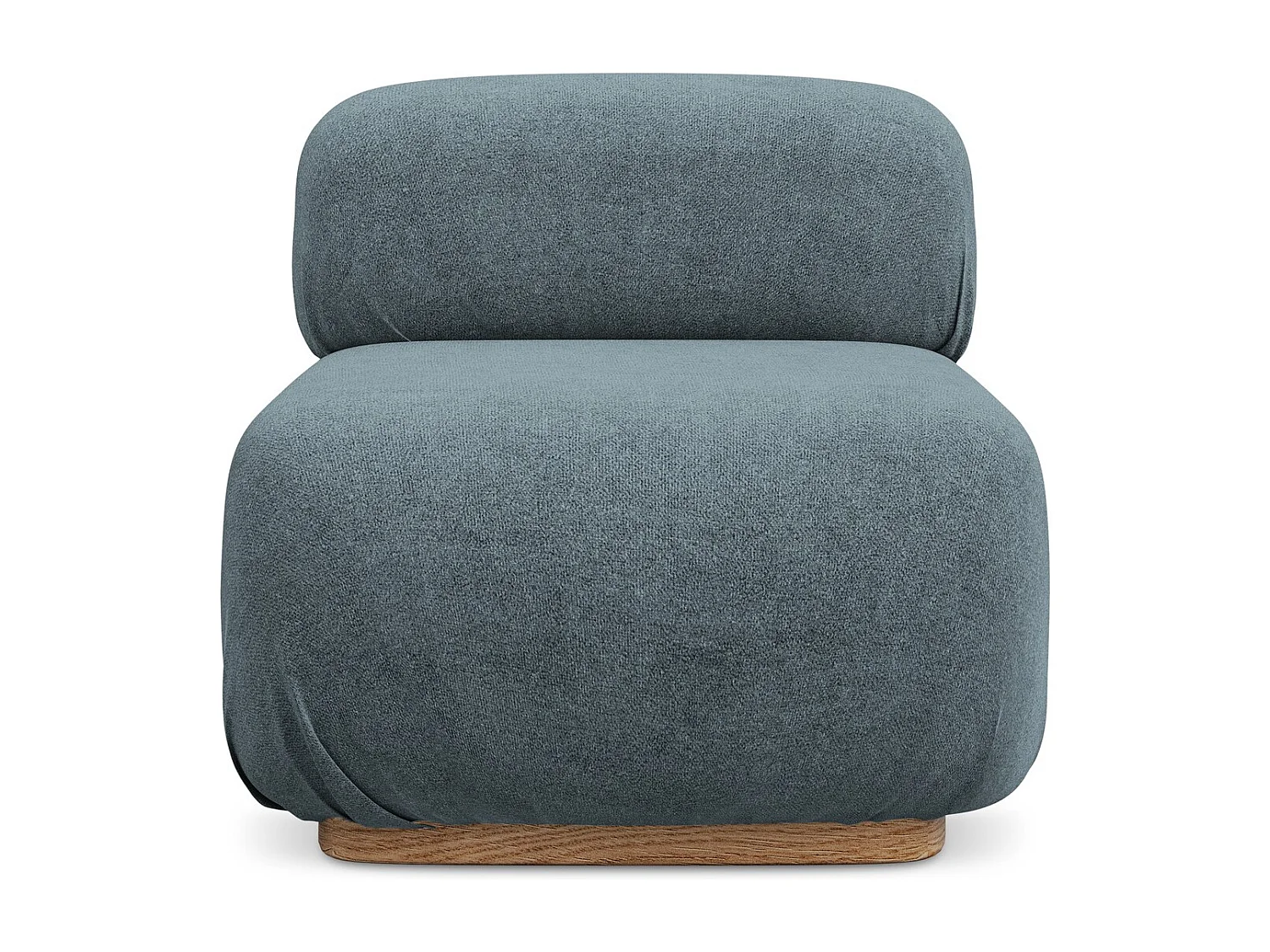 Fauteuil pour canapé modulable en tissu bouclette - jeans - AILANI