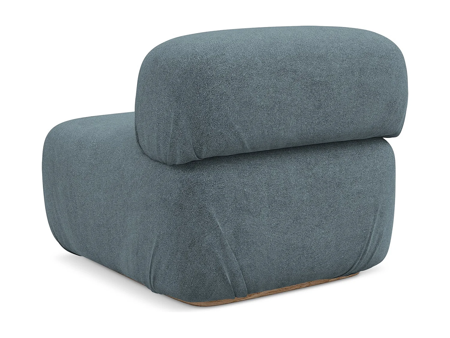 Fauteuil pour canapé modulable en tissu bouclette - jeans - AILANI