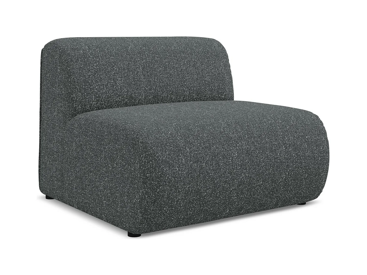 Fauteuil pour canapé modulable en tissu texturé - graphite - EKAHI