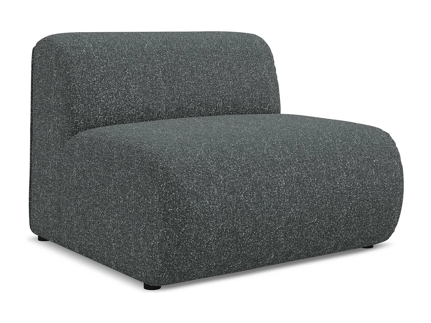 Fauteuil pour canapé modulable en tissu texturé - graphite - EKAHI