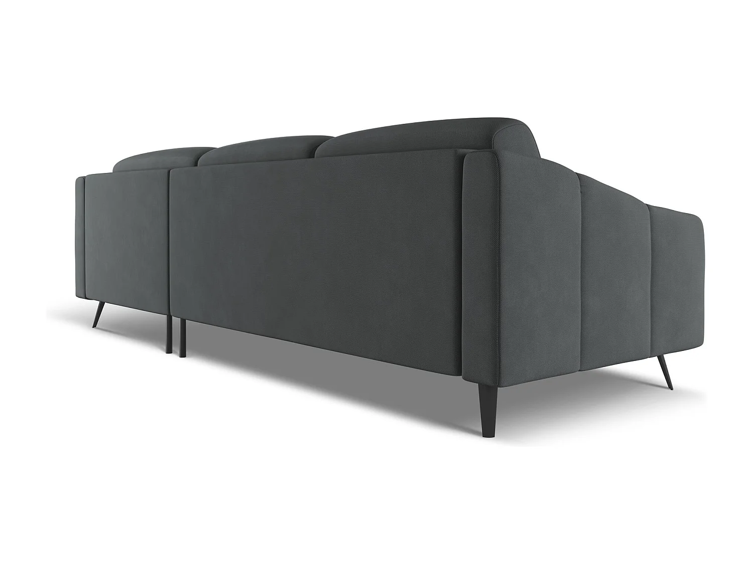 Ecksofa - Ecke Rechts - Chenille - Graphit - NALU