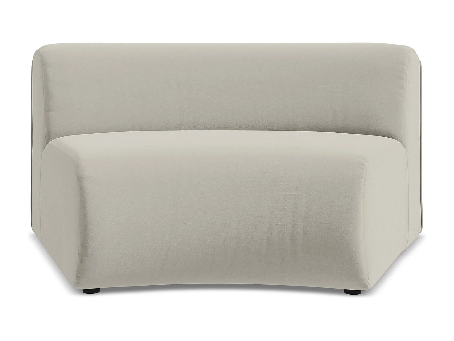 Moduł pizza - z tkaniny welwetowej - perłowy - EKAHI