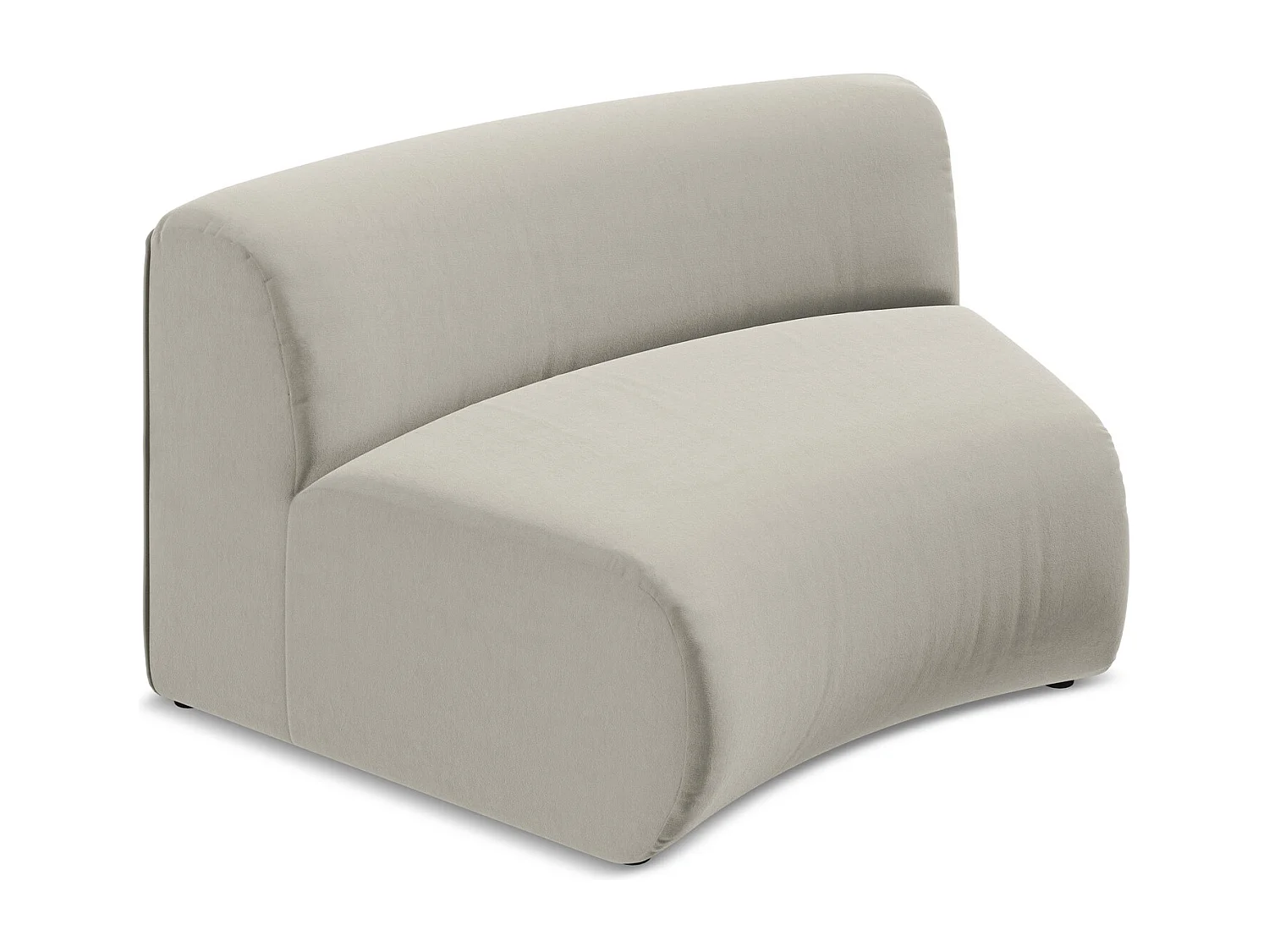 Moduł pizza - z tkaniny welwetowej - perłowy - EKAHI