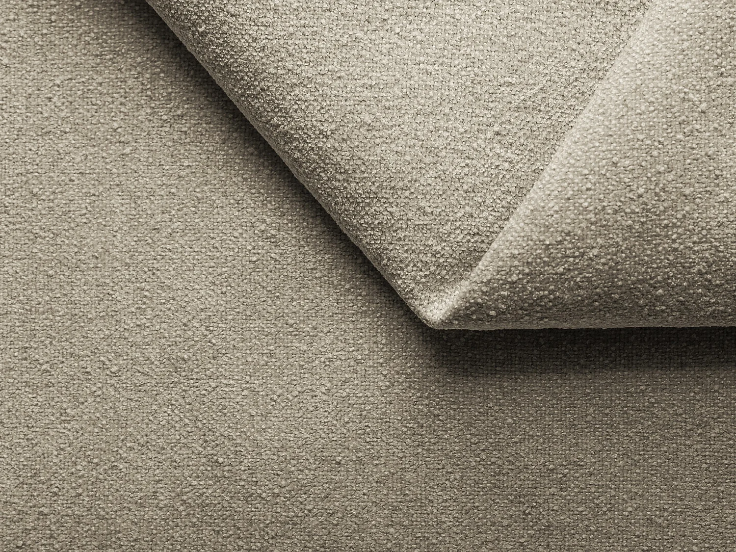 Canapé modulable 3 places droit en tissu bouclette - beige - AILANI