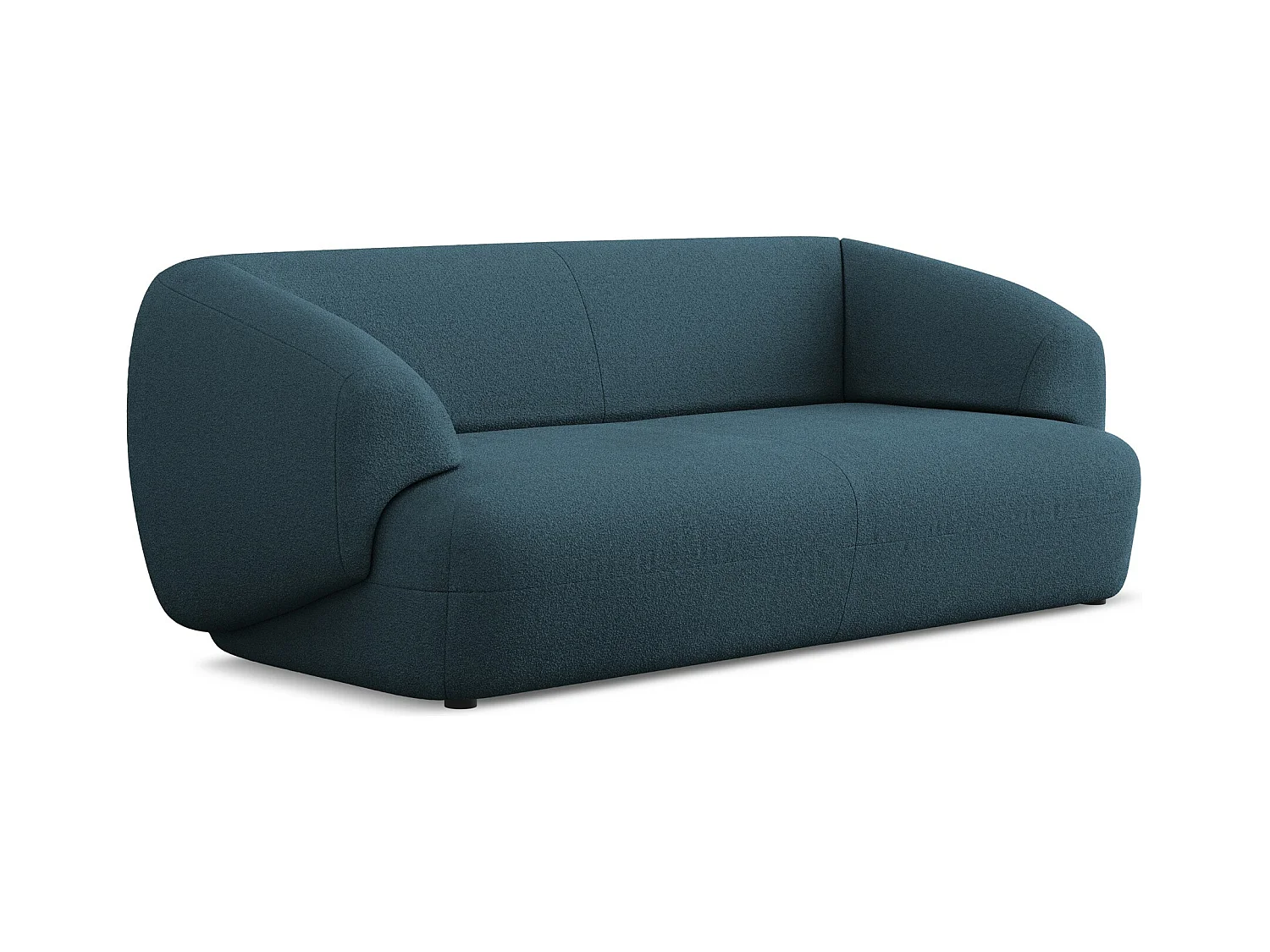 3-Sitzer Sofa - - Bouclé - Königsblau - MOANA