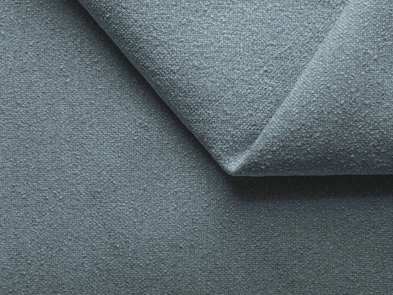 Canapé modulable 3 places en tissu bouclette - jeans - AILANI