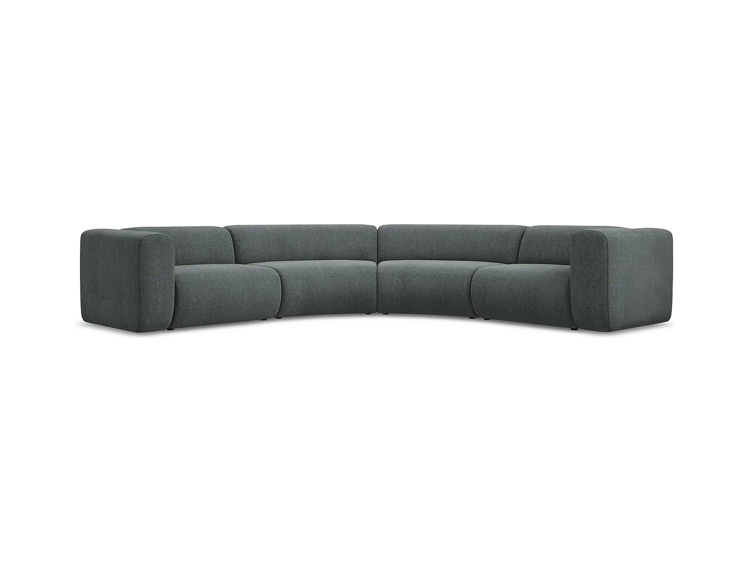 Modulares Ecksofa - - Chenille - Graphit - EKAHI