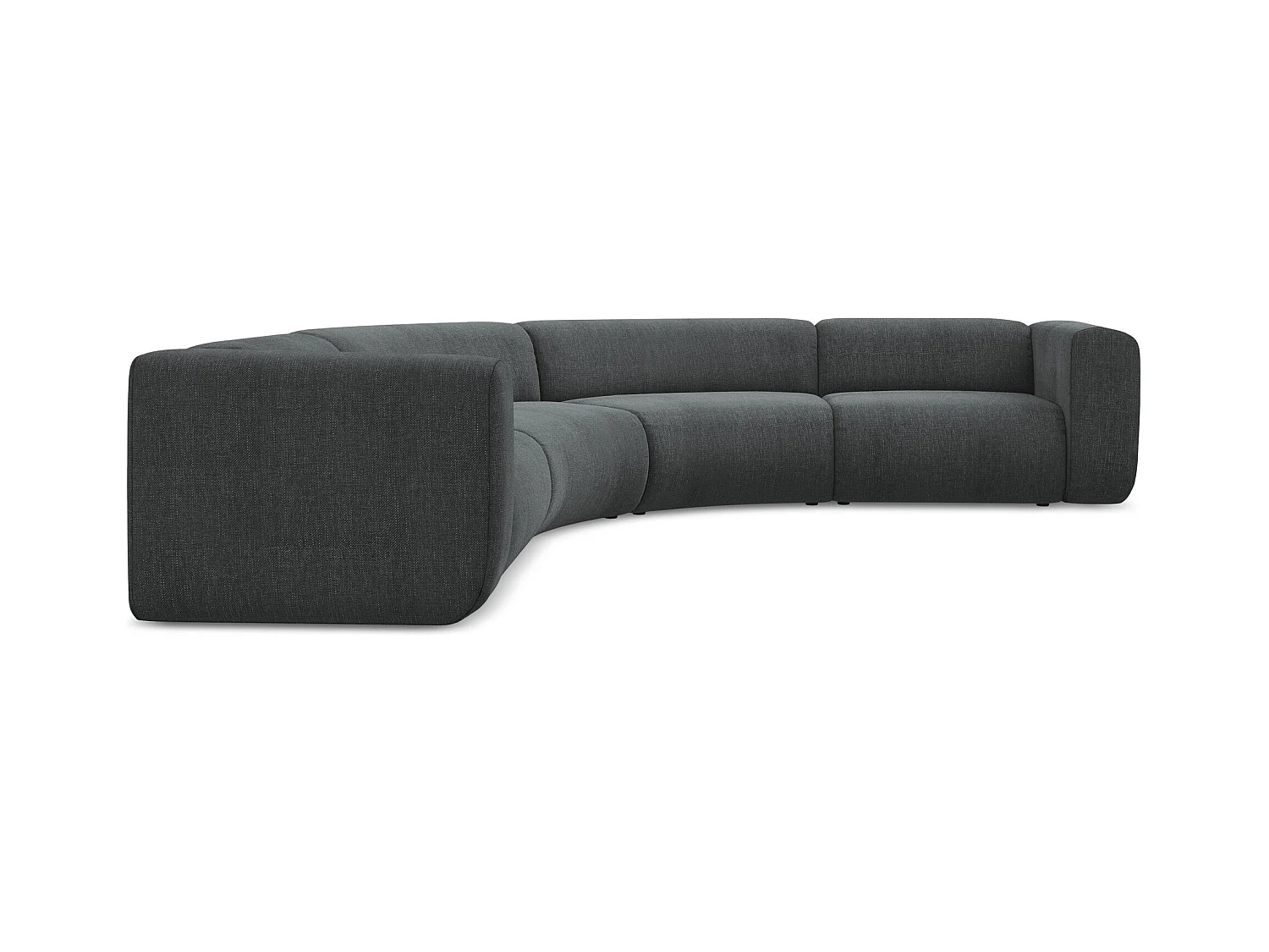 Modulares Ecksofa - - Chenille - Graphit - EKAHI