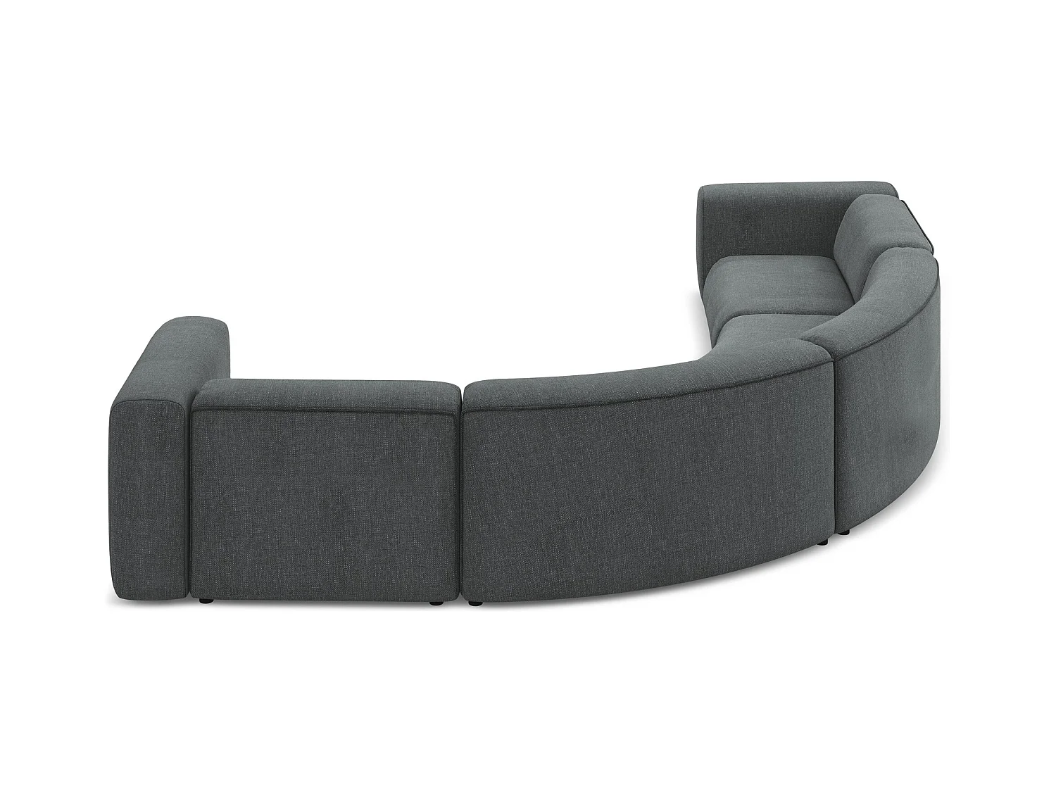 Modulares Ecksofa - - Chenille - Graphit - EKAHI